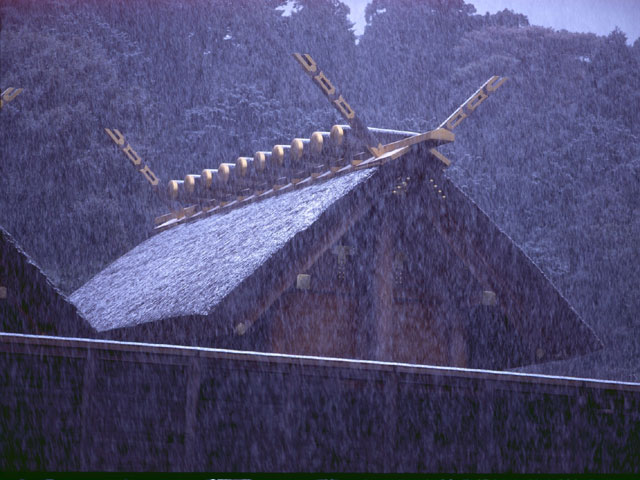 降りしきる雪